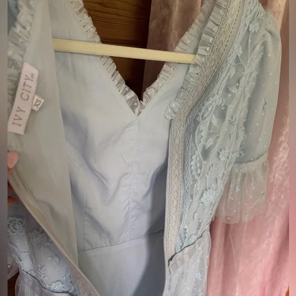 Ivy City Co. Jules Midi Dress in Baby Blue - Picture 7 of 7